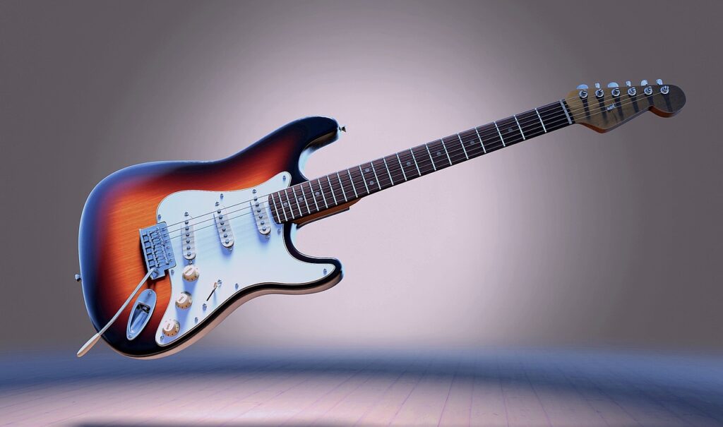 guitar, electric guitar, stringed instrument, musical instrument, instrument, rock music, 3d, rendering, 3d render, guitar, guitar, guitar, guitar, guitar