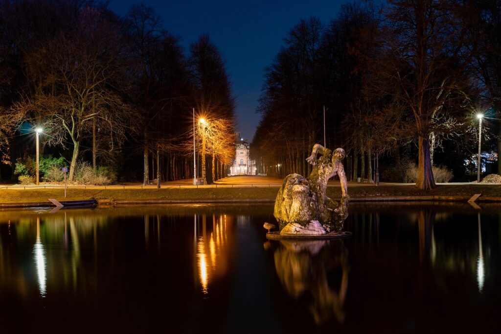 jröner-jong, fountain, outdoors, dusseldorf, reitallee, jägerhofallee
